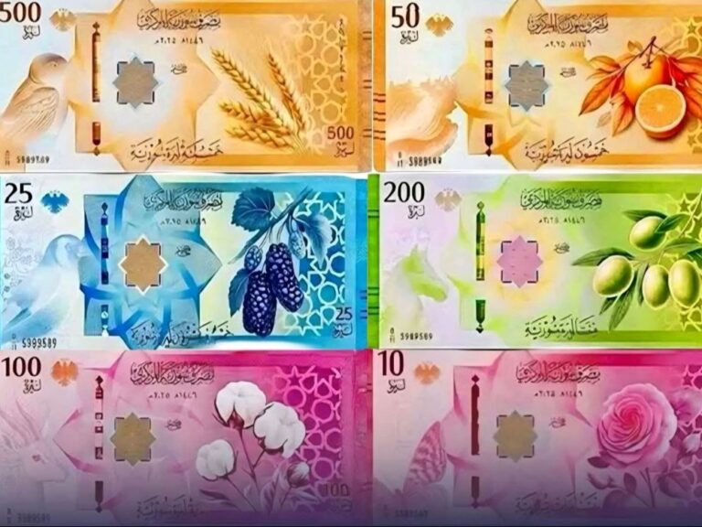  Syria pound six notes April 2026